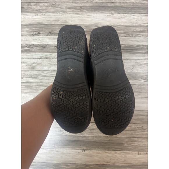 Dansko Women’s Black Leather Professional Clogs Size 38 US 7.5–8 Nursing Shoes - Picture 3 of 10